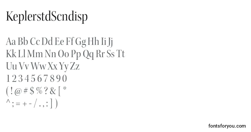 Шрифт KeplerstdScndisp – алфавит, цифры, специальные символы
