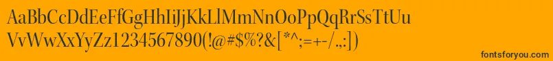 Fonte KeplerstdScndisp – fontes pretas em um fundo laranja