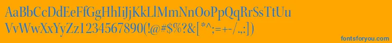 KeplerstdScndisp Font – Blue Fonts on Orange Background