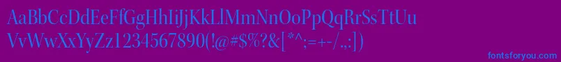 フォントKeplerstdScndisp – 紫色の背景に青い文字