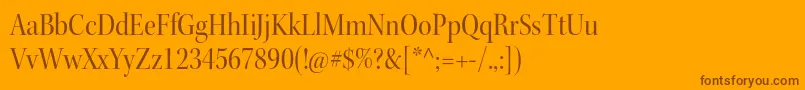 KeplerstdScndisp-Schriftart – Braune Schriften auf orangefarbenem Hintergrund