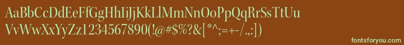 KeplerstdScndisp Font – Green Fonts on Brown Background