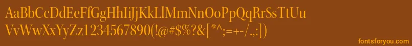 Fonte KeplerstdScndisp – fontes laranjas em um fundo marrom