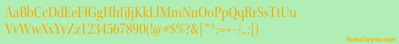 KeplerstdScndisp Font – Orange Fonts on Green Background