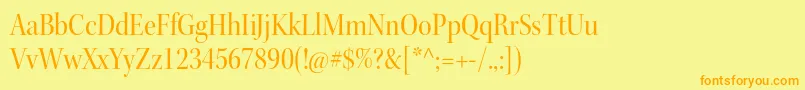 Fonte KeplerstdScndisp – fontes laranjas em um fundo amarelo
