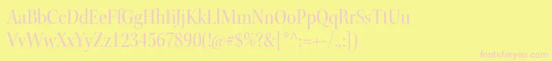 KeplerstdScndisp Font – Pink Fonts on Yellow Background