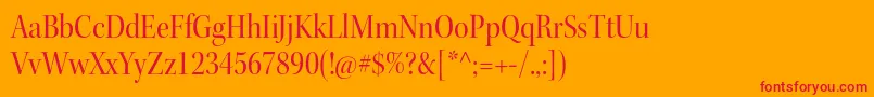 KeplerstdScndisp Font – Red Fonts on Orange Background