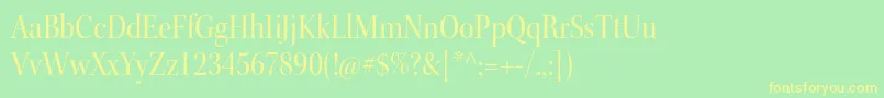 KeplerstdScndisp Font – Yellow Fonts on Green Background