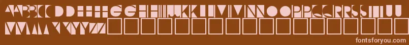 Negativeo Font – Pink Fonts on Brown Background