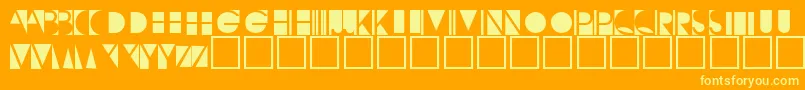 Negativeo Font – Yellow Fonts on Orange Background