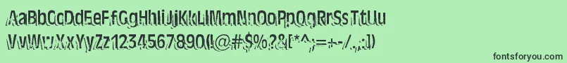 TenTonBallyhoo Font – Black Fonts on Green Background
