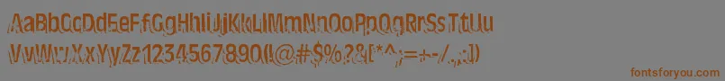 TenTonBallyhoo Font – Brown Fonts on Gray Background