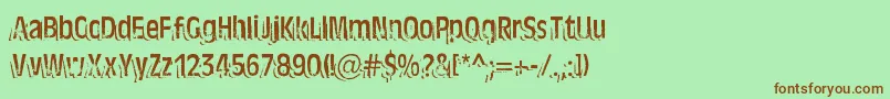 TenTonBallyhoo Font – Brown Fonts on Green Background
