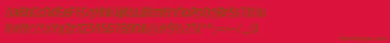 TenTonBallyhoo Font – Brown Fonts on Red Background