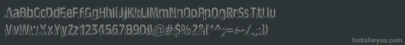 TenTonBallyhoo Font – Gray Fonts on Black Background