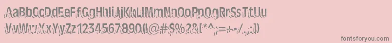 TenTonBallyhoo-Schriftart – Graue Schriften auf rosa Hintergrund