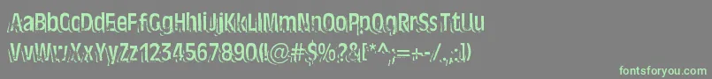 TenTonBallyhoo Font – Green Fonts on Gray Background