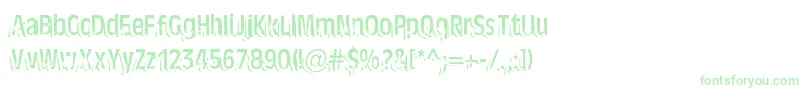 TenTonBallyhoo-Schriftart – Grüne Schriften auf weißem Hintergrund