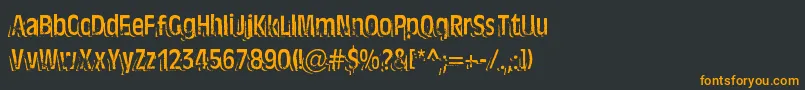 Шрифт TenTonBallyhoo – оранжевые шрифты на чёрном фоне