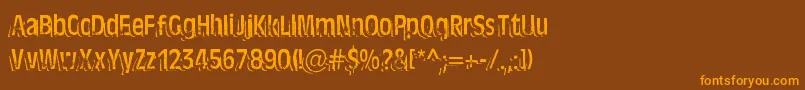 TenTonBallyhoo Font – Orange Fonts on Brown Background
