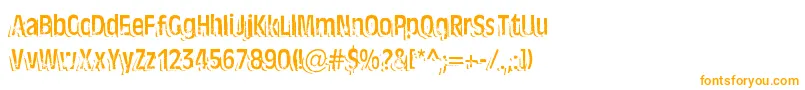 TenTonBallyhoo-Schriftart – Orangefarbene Schriften