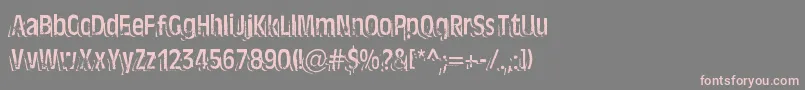TenTonBallyhoo-Schriftart – Rosa Schriften auf grauem Hintergrund