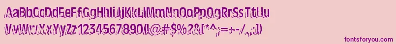 TenTonBallyhoo Font – Purple Fonts on Pink Background