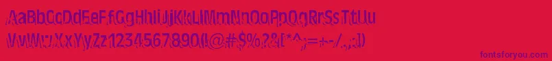 TenTonBallyhoo Font – Purple Fonts on Red Background