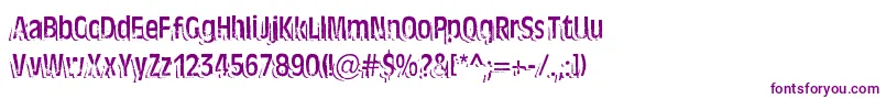 Шрифт TenTonBallyhoo – фиолетовые шрифты на белом фоне