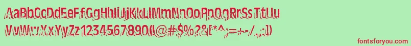 TenTonBallyhoo Font – Red Fonts on Green Background