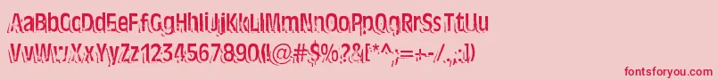 Шрифт TenTonBallyhoo – красные шрифты на розовом фоне
