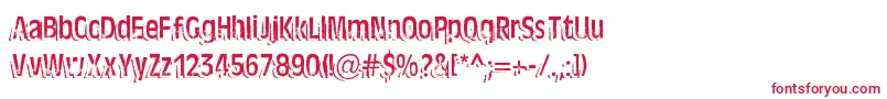 Шрифт TenTonBallyhoo – красные шрифты на белом фоне
