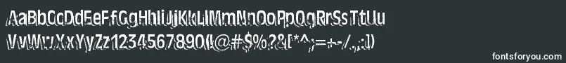 TenTonBallyhoo Font – White Fonts on Black Background