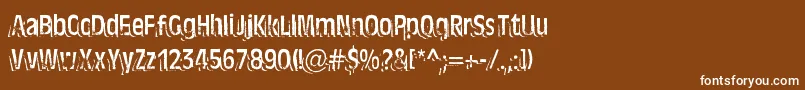 TenTonBallyhoo Font – White Fonts on Brown Background