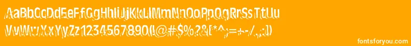 TenTonBallyhoo Font – White Fonts on Orange Background