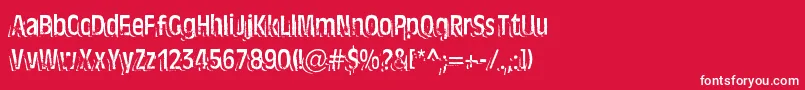 TenTonBallyhoo Font – White Fonts on Red Background