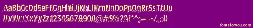 Шрифт TenTonBallyhoo – жёлтые шрифты на фиолетовом фоне