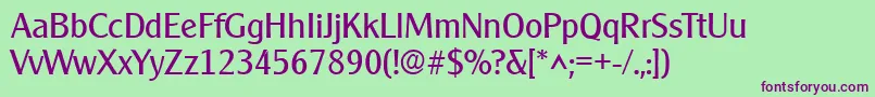 Шрифт ClearlyGothic – фиолетовые шрифты на зелёном фоне