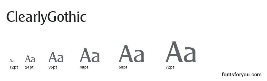 ClearlyGothic Font Sizes