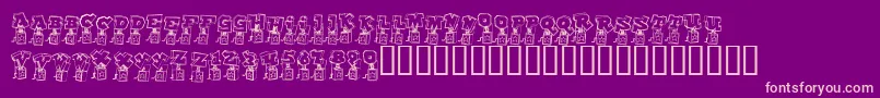 PopUpFontio Font – Pink Fonts on Purple Background