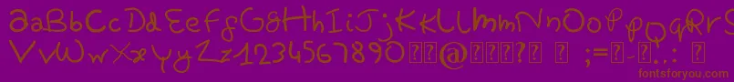 PrettyTomato Font – Brown Fonts on Purple Background