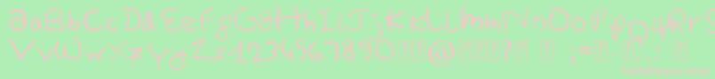 フォントPrettyTomato – 緑の背景にピンクのフォント