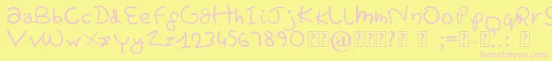 PrettyTomato Font – Pink Fonts on Yellow Background