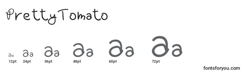 Размеры шрифта PrettyTomato