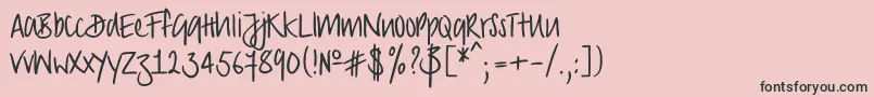 Strongscript Font – Black Fonts on Pink Background