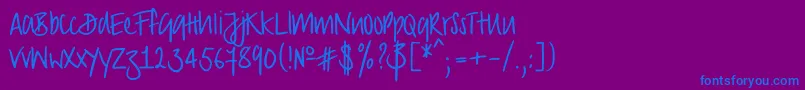 Подробнее о шрифте Strongscript Шрифт Strongscript – синие шрифты на фиолетовом фоне