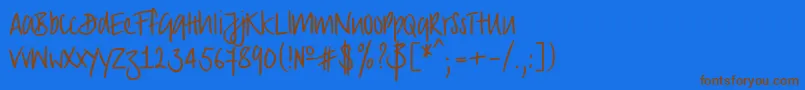 Подробнее о шрифте Strongscript Шрифт Strongscript – коричневые шрифты на синем фоне