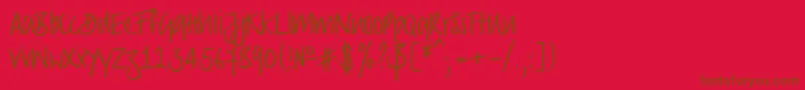 fuente Strongscript – Fuentes Marrones Sobre Fondo Rojo