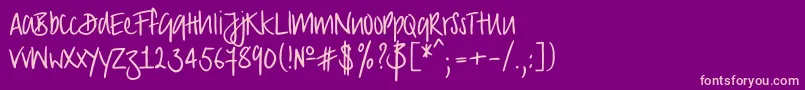 Strongscript Font – Pink Fonts on Purple Background