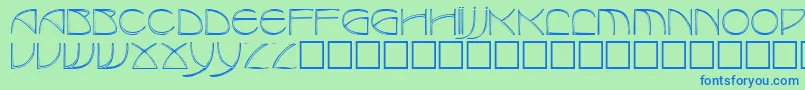 Benjaminregular Font – Blue Fonts on Green Background